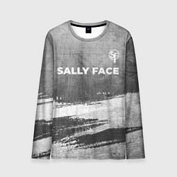 Мужской лонгслив Sally Face - grey gradient посередине