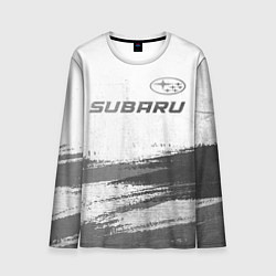 Лонгслив мужской Subaru - white gradient посередине, цвет: 3D-принт