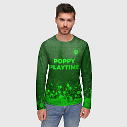 Лонгслив мужской Poppy Playtime - green gradient посередине, цвет: 3D-принт — фото 2