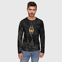 Лонгслив мужской Skyrim golden poly, цвет: 3D-принт — фото 2