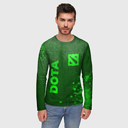 Лонгслив мужской Dota - green gradient вертикально, цвет: 3D-принт — фото 2