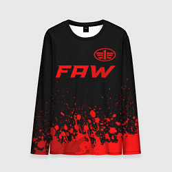 Мужской лонгслив FAW - red gradient посередине