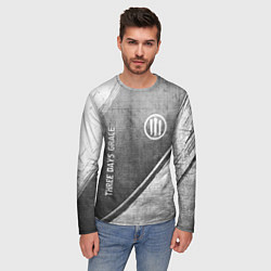 Лонгслив мужской Three Days Grace - grey gradient вертикально, цвет: 3D-принт — фото 2