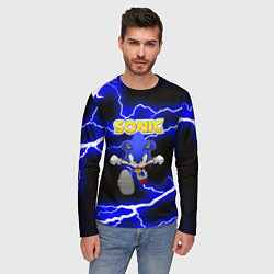 Лонгслив мужской Sonic storm electro, цвет: 3D-принт — фото 2