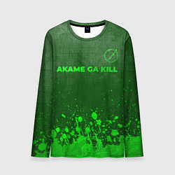 Мужской лонгслив Akame ga Kill - green gradient посередине