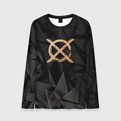 Мужской лонгслив CreepyPasta golden poly