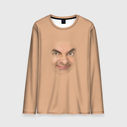 Лонгслив мужской Лицо мистера Бина, цвет: 3D-принт