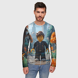 Лонгслив мужской Роблокс в парке, цвет: 3D-принт — фото 2