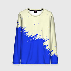 Лонгслив мужской Color blue white, цвет: 3D-принт