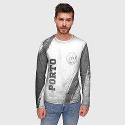 Лонгслив мужской Porto - white gradient вертикально, цвет: 3D-принт — фото 2