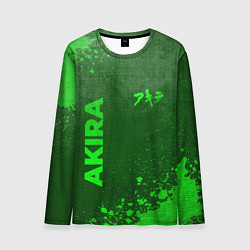 Лонгслив мужской Akira - green gradient вертикально, цвет: 3D-принт
