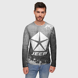 Лонгслив мужской Jeep - grey gradient, цвет: 3D-принт — фото 2