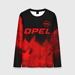 Мужской лонгслив Opel - red gradient посередине