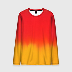 Мужской лонгслив Абстракция с красным и желтым