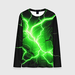 Мужской лонгслив Color green black