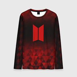 Мужской лонгслив BTS red poly