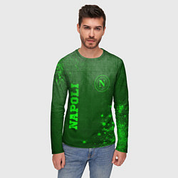 Лонгслив мужской Napoli - green gradient вертикально, цвет: 3D-принт — фото 2