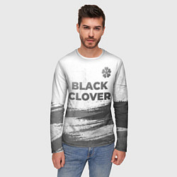 Лонгслив мужской Black Clover - white gradient посередине, цвет: 3D-принт — фото 2