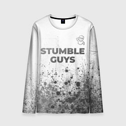Мужской лонгслив Stumble Guys - white gradient посередине