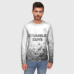 Лонгслив мужской Stumble Guys - white gradient посередине, цвет: 3D-принт — фото 2