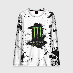 Лонгслив мужской Monster energy брызги красок, цвет: 3D-принт