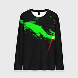 Мужской лонгслив Color black green red