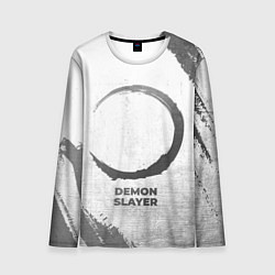 Мужской лонгслив Demon Slayer - white gradient