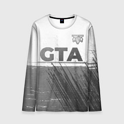 Лонгслив мужской GTA - white gradient посередине, цвет: 3D-принт