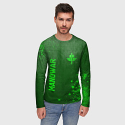 Лонгслив мужской Manowar - green gradient вертикально, цвет: 3D-принт — фото 2
