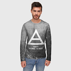 Лонгслив мужской Thirty Seconds to Mars - grey gradient, цвет: 3D-принт — фото 2