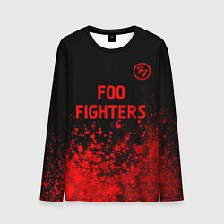 Мужской лонгслив Foo Fighters - red gradient посередине
