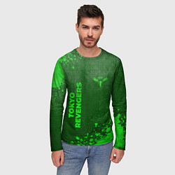 Лонгслив мужской Tokyo Revengers - green gradient вертикально, цвет: 3D-принт — фото 2