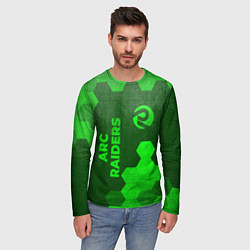 Лонгслив мужской ARC Raiders - green gradient вертикально, цвет: 3D-принт — фото 2