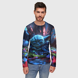Лонгслив мужской Спящий Йода, цвет: 3D-принт — фото 2