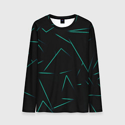 Лонгслив мужской Color turquoise line, цвет: 3D-принт