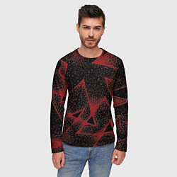 Лонгслив мужской Triangles with dots, цвет: 3D-принт — фото 2