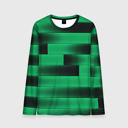 Мужской лонгслив Color green square