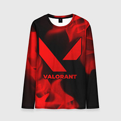 Мужской лонгслив Valorant - red gradient