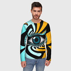 Лонгслив мужской Глаз - психоделика, цвет: 3D-принт — фото 2