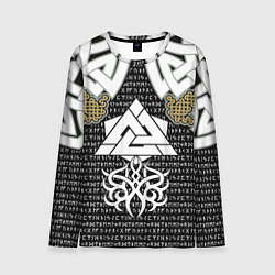 Мужской лонгслив Узор рун и символов