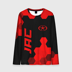 Мужской лонгслив JAC - red gradient вертикально