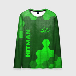 Лонгслив мужской Hitman - green gradient вертикально, цвет: 3D-принт