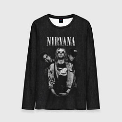 Лонгслив мужской Nirvana kurt krist dave, цвет: 3D-принт