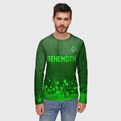 Лонгслив мужской Behemoth - green gradient посередине, цвет: 3D-принт — фото 2