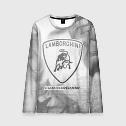 Лонгслив мужской Lamborghini - white gradient, цвет: 3D-принт
