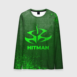 Лонгслив мужской Hitman - green gradient, цвет: 3D-принт