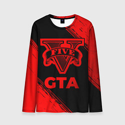 Мужской лонгслив GTA - red gradient