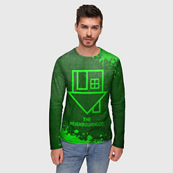 Лонгслив мужской The Neighbourhood - green gradient, цвет: 3D-принт — фото 2