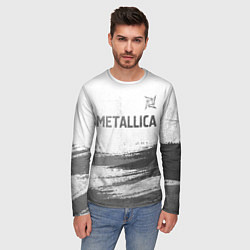 Лонгслив мужской Metallica - white gradient посередине, цвет: 3D-принт — фото 2