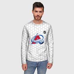 Лонгслив мужской Колорадо Эвеланш - белые соты, цвет: 3D-принт — фото 2